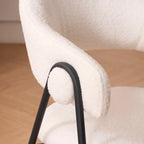 Noah Dining Chairs – Set of 2 | White Sherpa Fleece