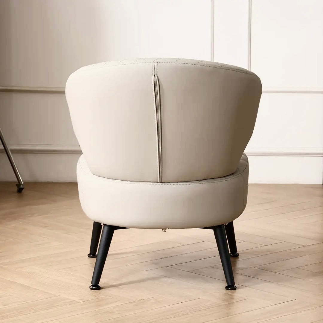 Gemma Accent Chair – PU Leather | Beige
