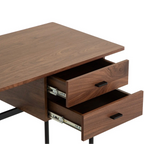 Canyon Dressing Table & Mirror – Two Drawer | Walnut