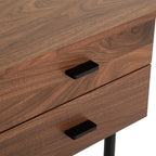 Canyon Dressing Table & Mirror – Two Drawer | Walnut