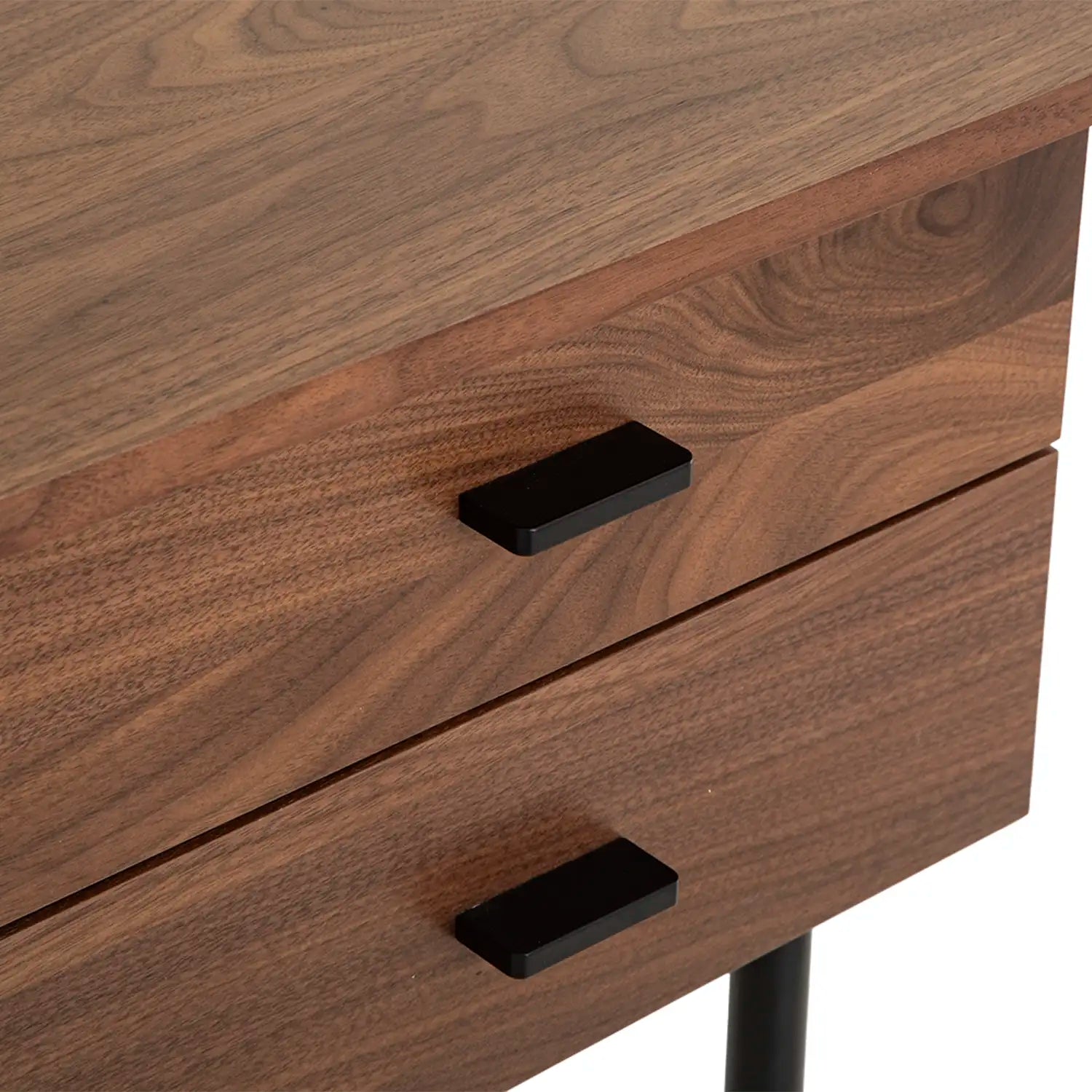 Canyon Dressing Table & Mirror – Two Drawer | Walnut