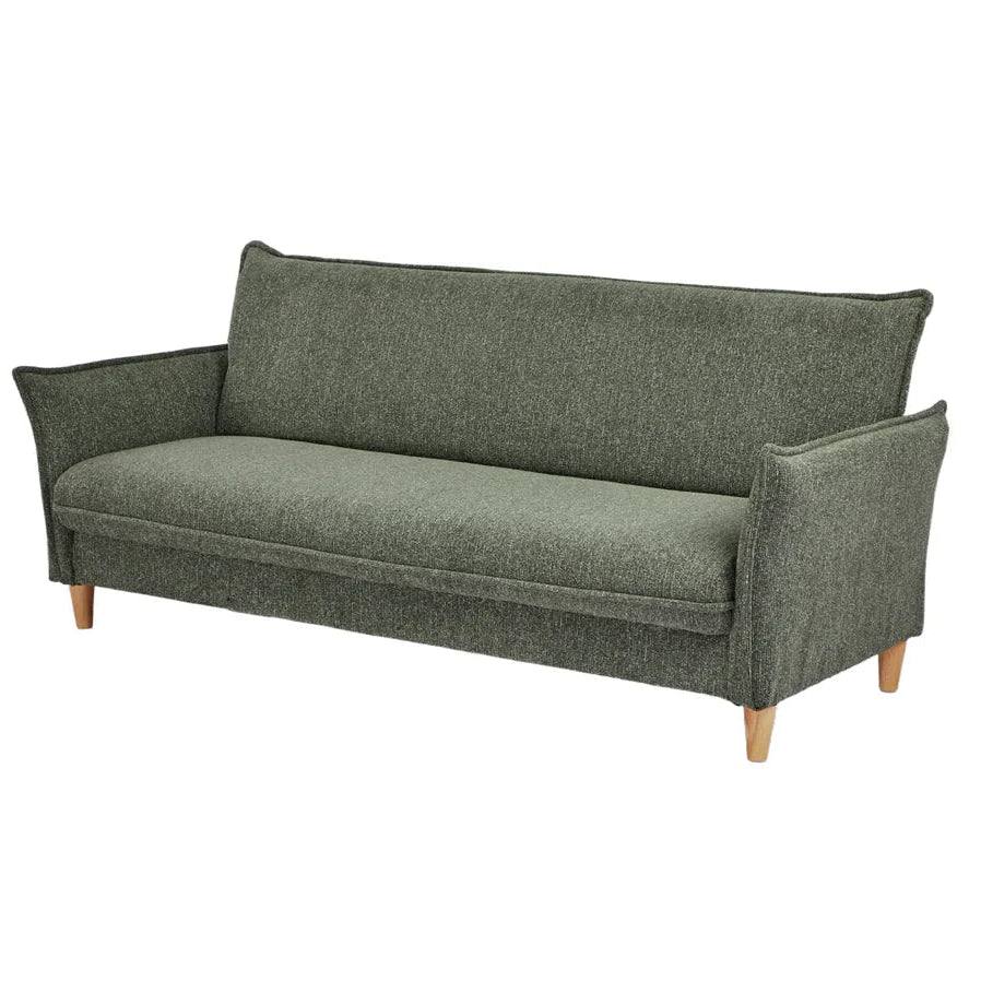 Green sofa on a white background