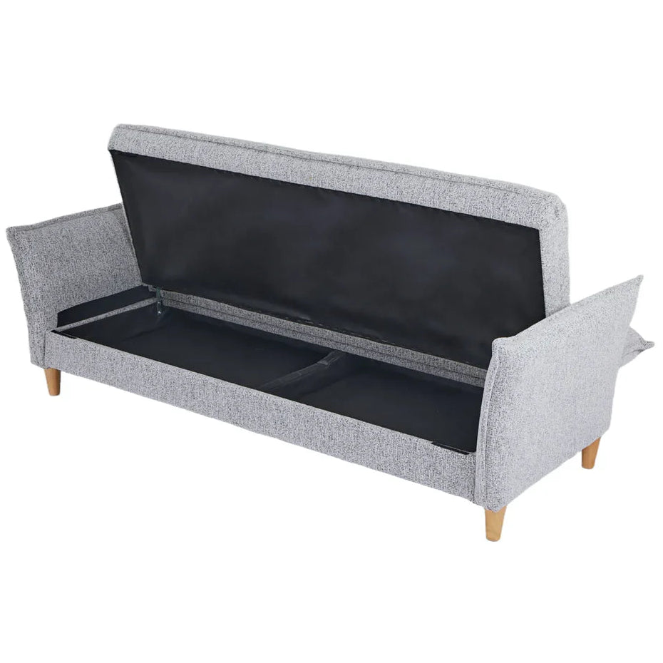 Clicto Sofa Bed (Storage) – 3 Seater | Grey