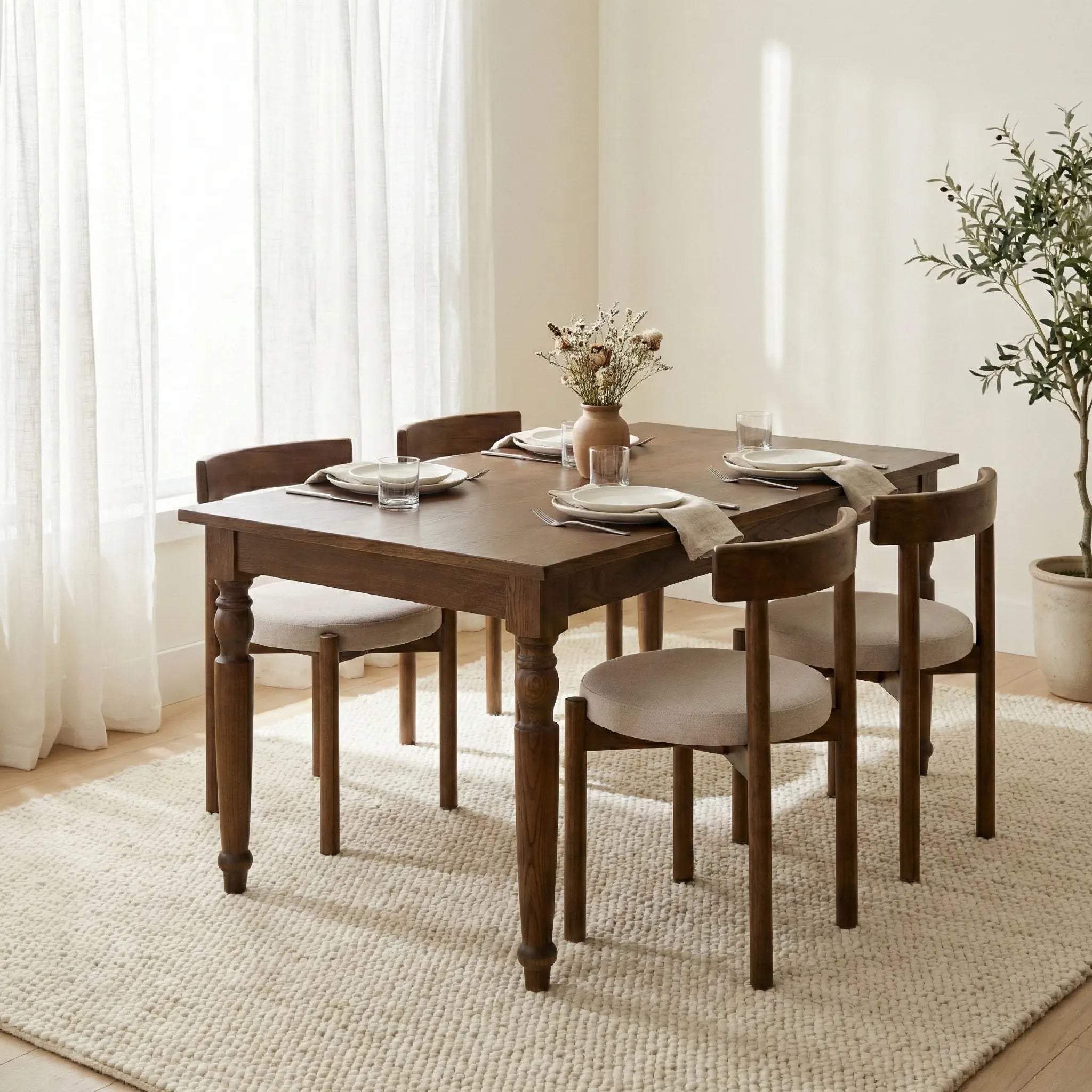 Homestead Dining Chairs – Set of 2 | Light Brown