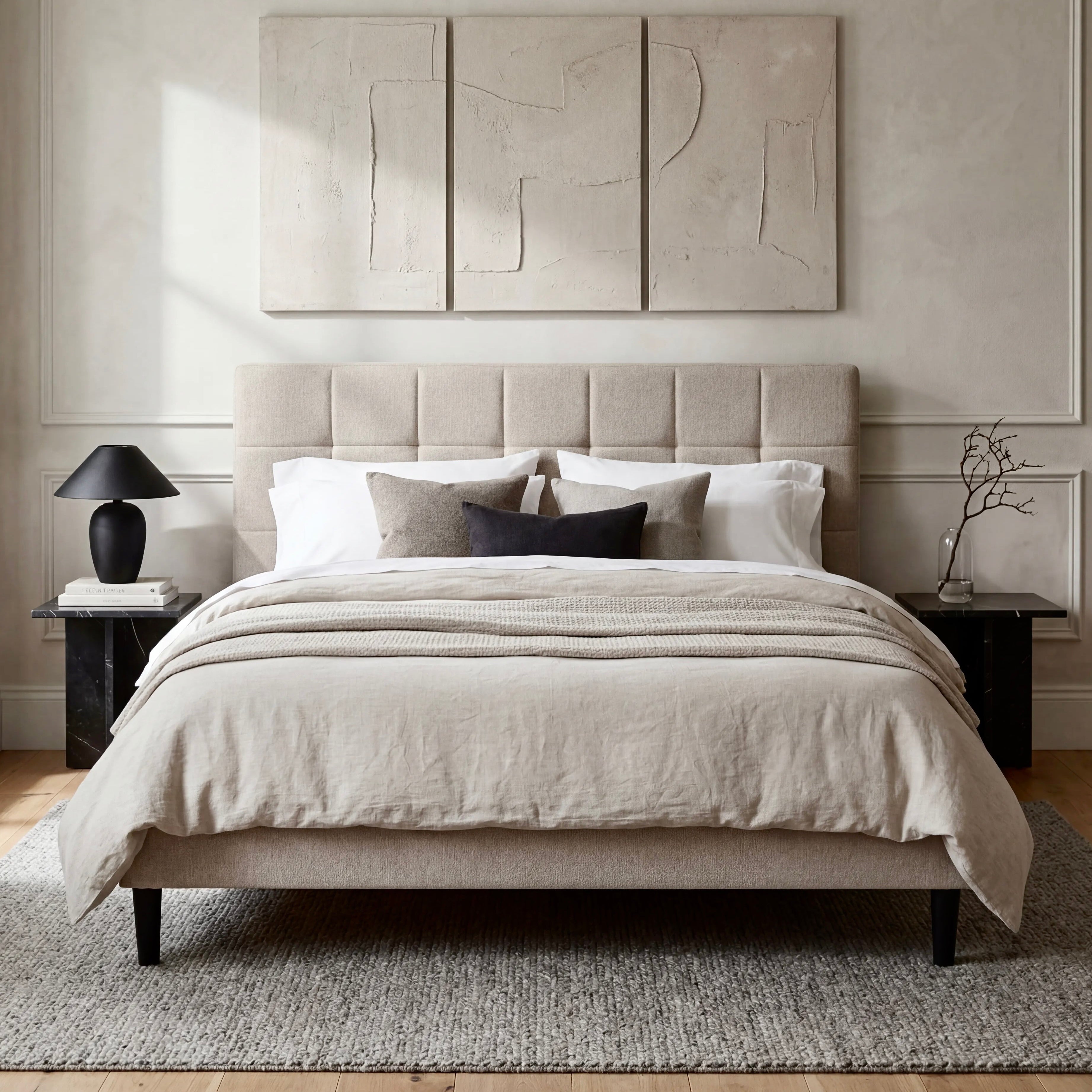 Linear Bed – Kingsize | Beige