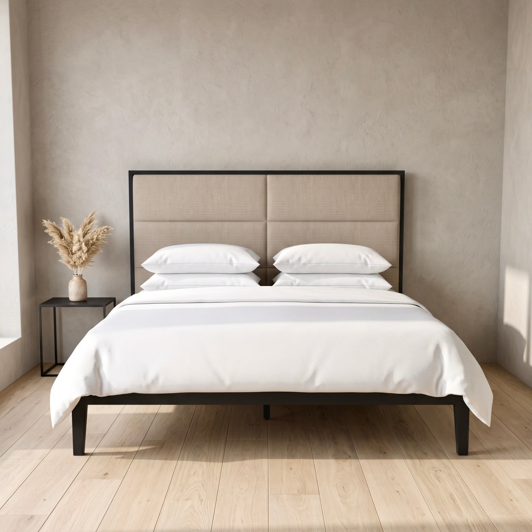 Orchid Bedframe – Wanut | Natural Weave