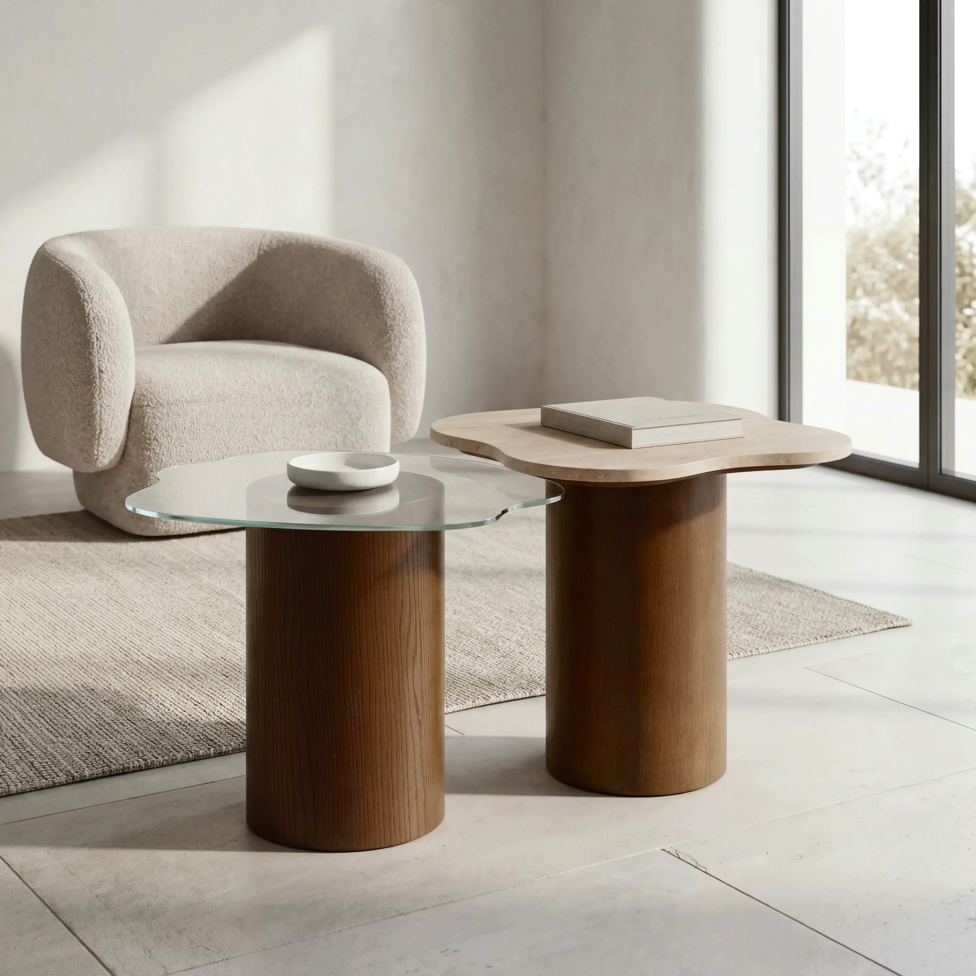 Tilde Coffee Table Set – Set of 2 | Walnut
