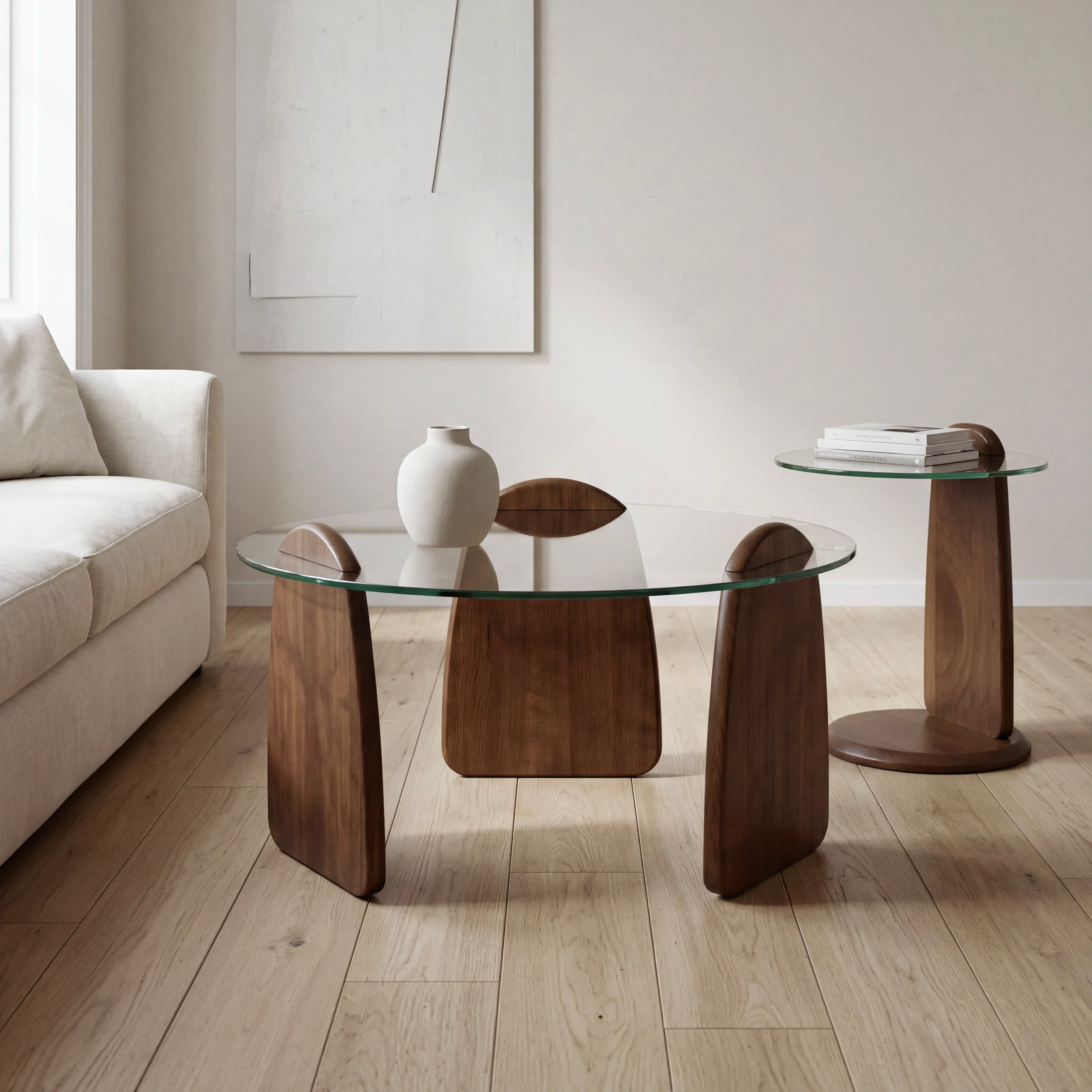 Forma Coffee Table Set – Set of 2 | Walnut