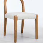 Elena Boucle Dining Chairs – Set of 2 | White