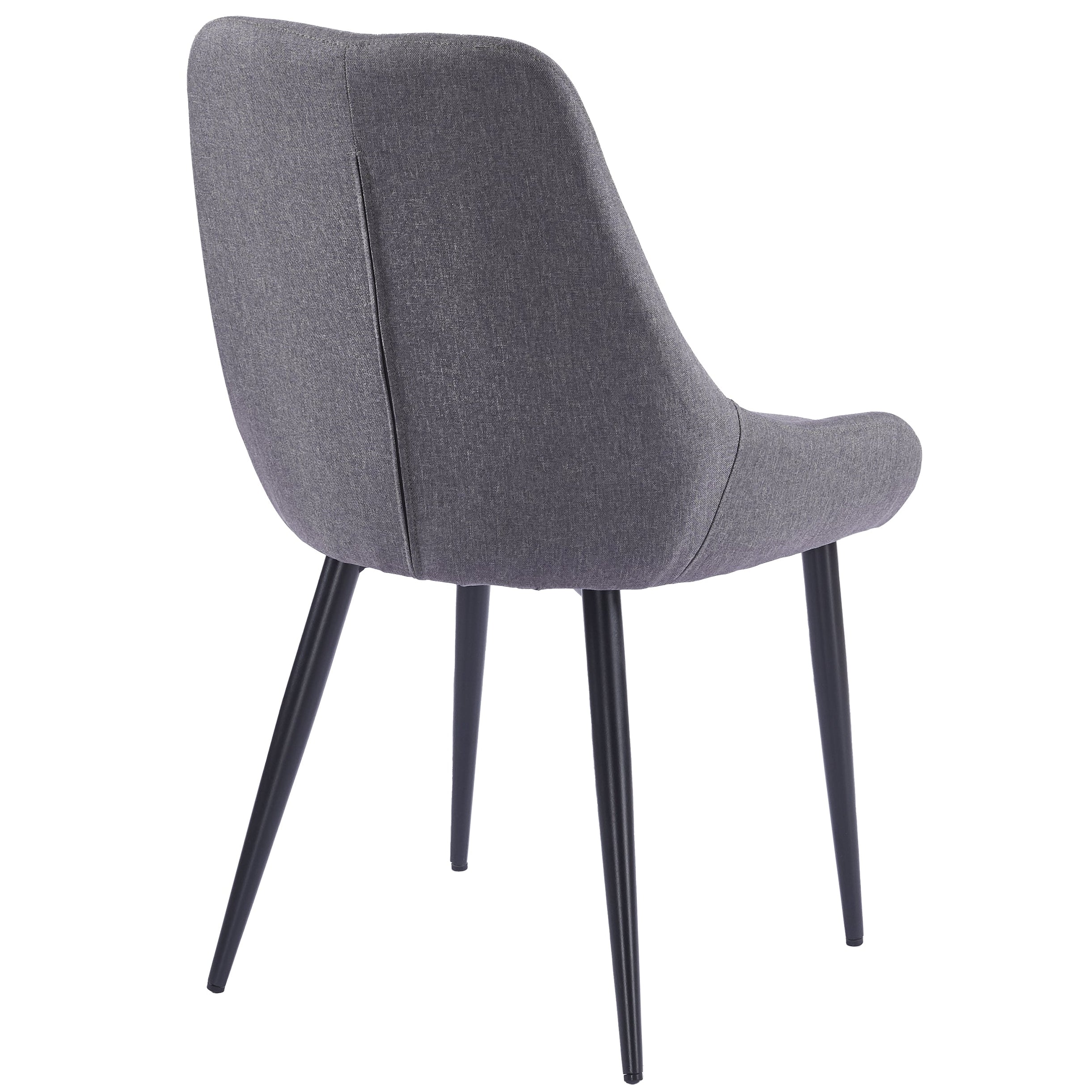 Eddy Dining Chairs – Set of 2 | Dark Grey