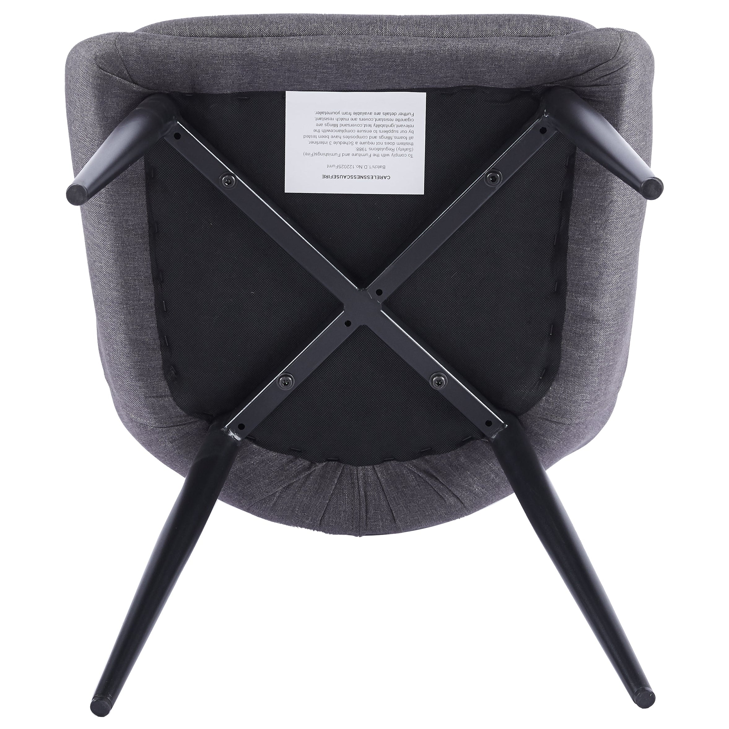 Eddy Dining Chairs – Set of 2 | Dark Grey