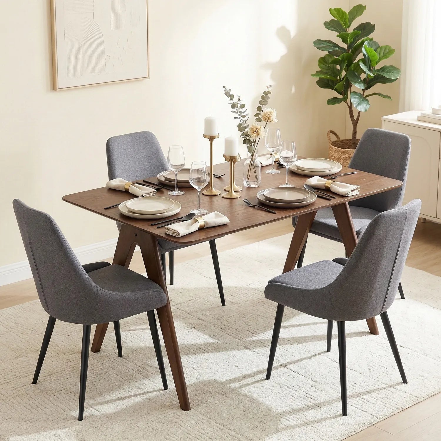 Eddy Dining Chairs – Set of 2 | Dark Grey