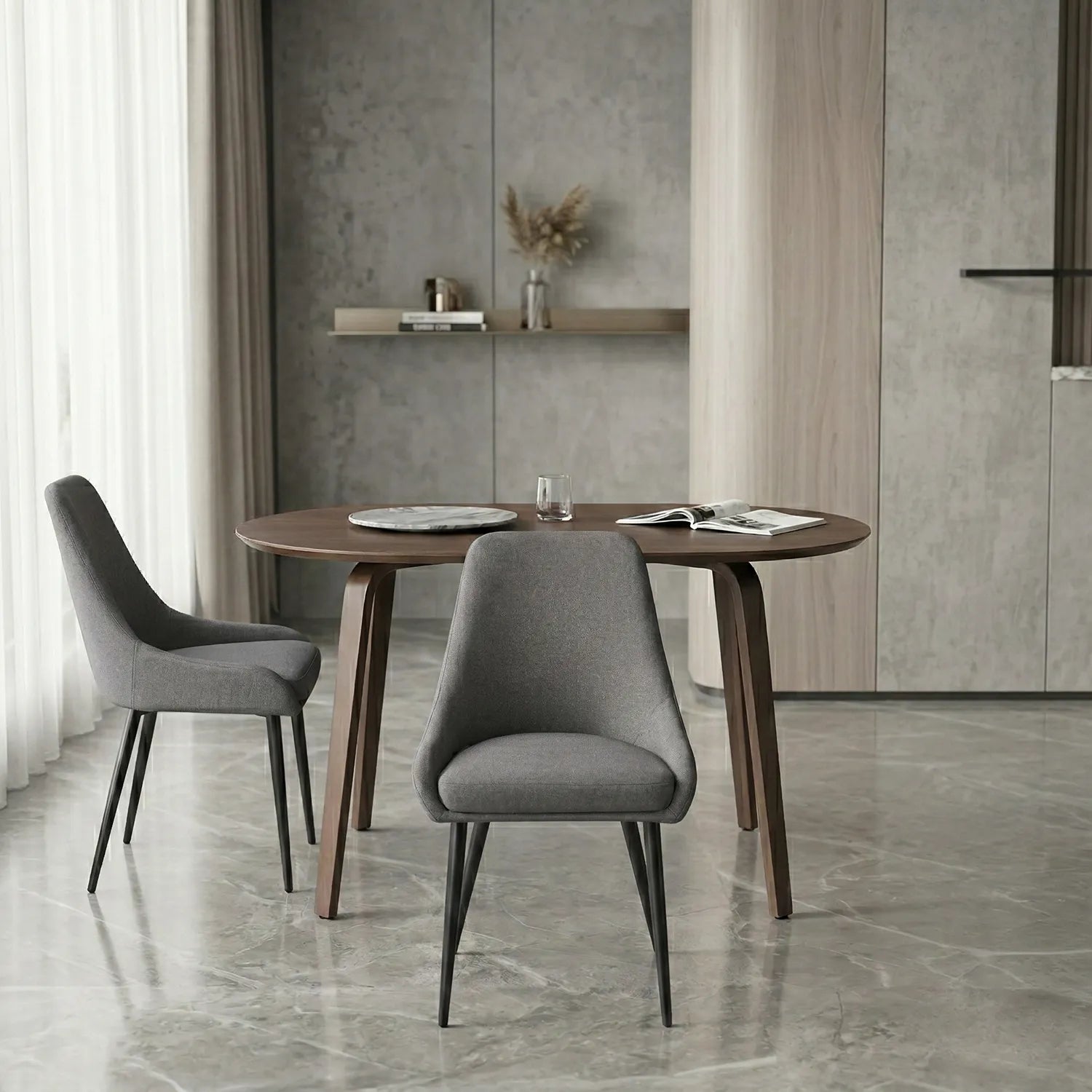 Eddy Dining Chairs – Set of 2 | Dark Grey