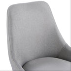 Gray upholstered chair on a white background