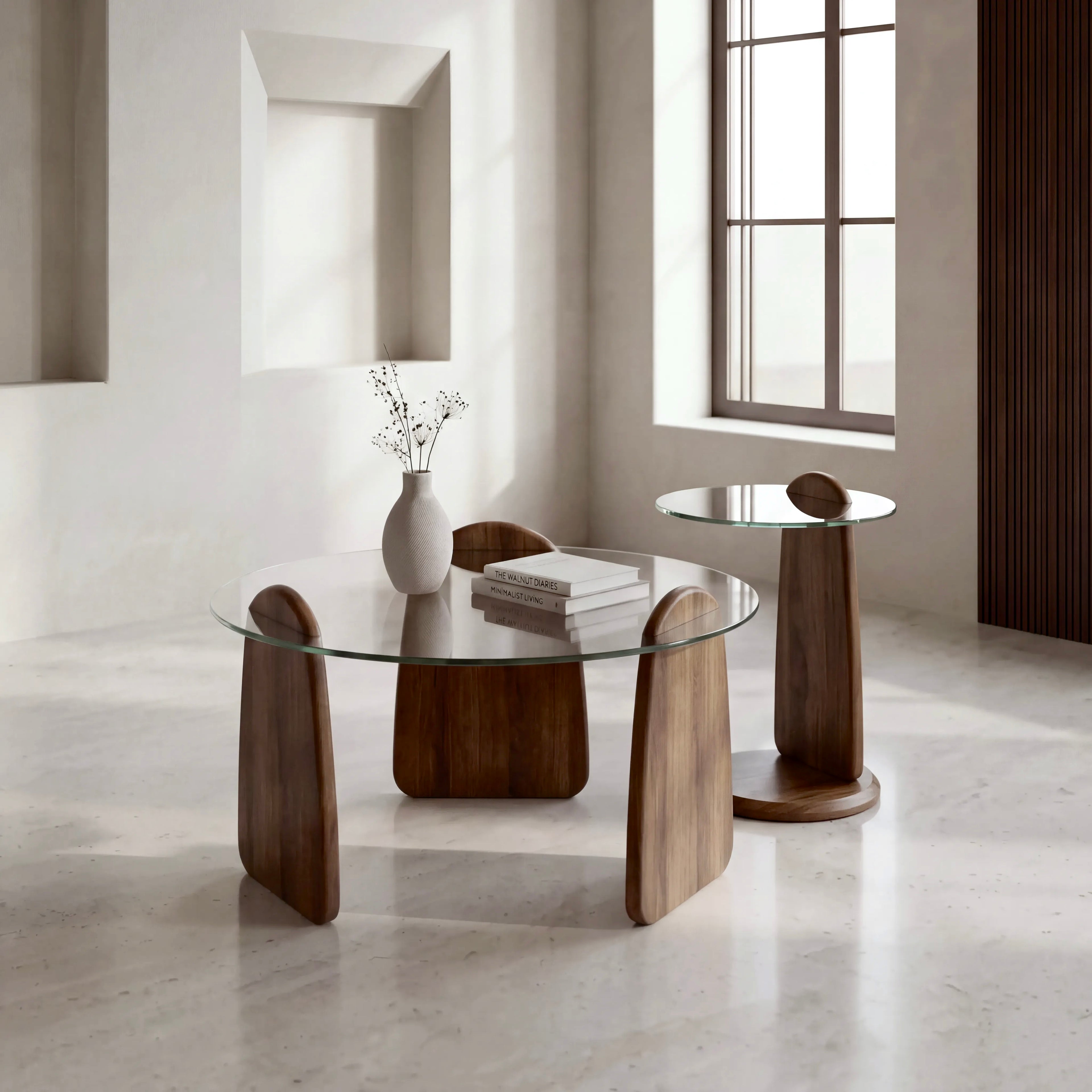 Forma Coffee Table Set – Set of 2 | Walnut