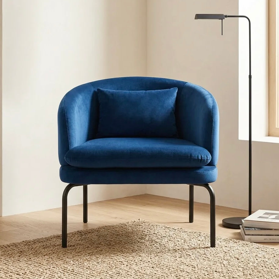 Vivien Accent Chair – Velvet | Navy