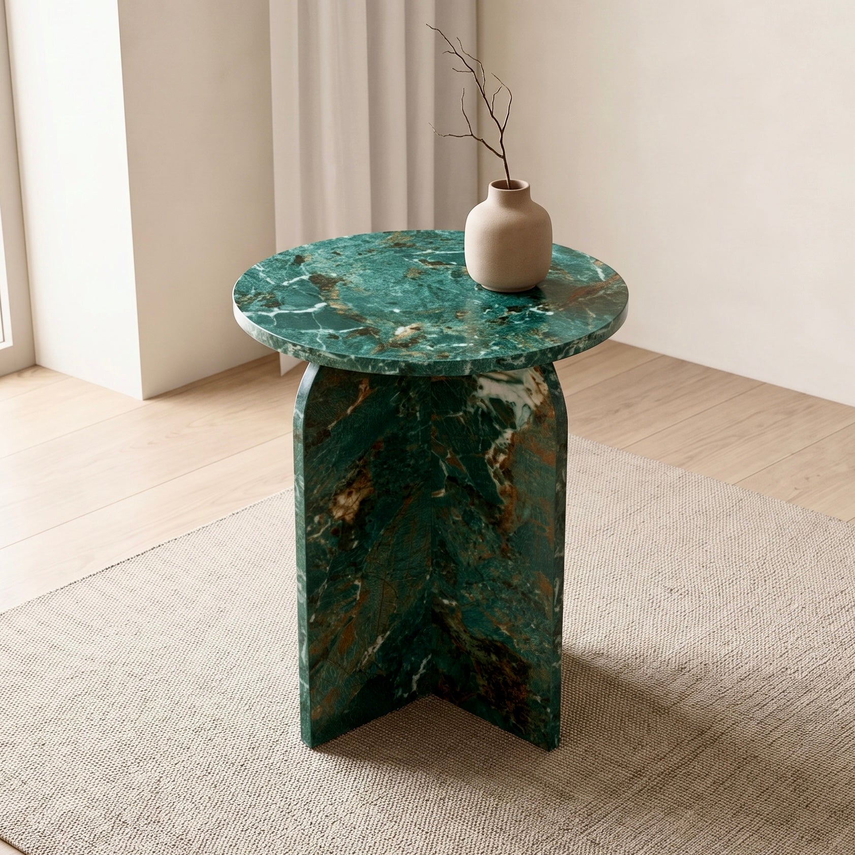 Arco Side Table – Green Pandora | Round