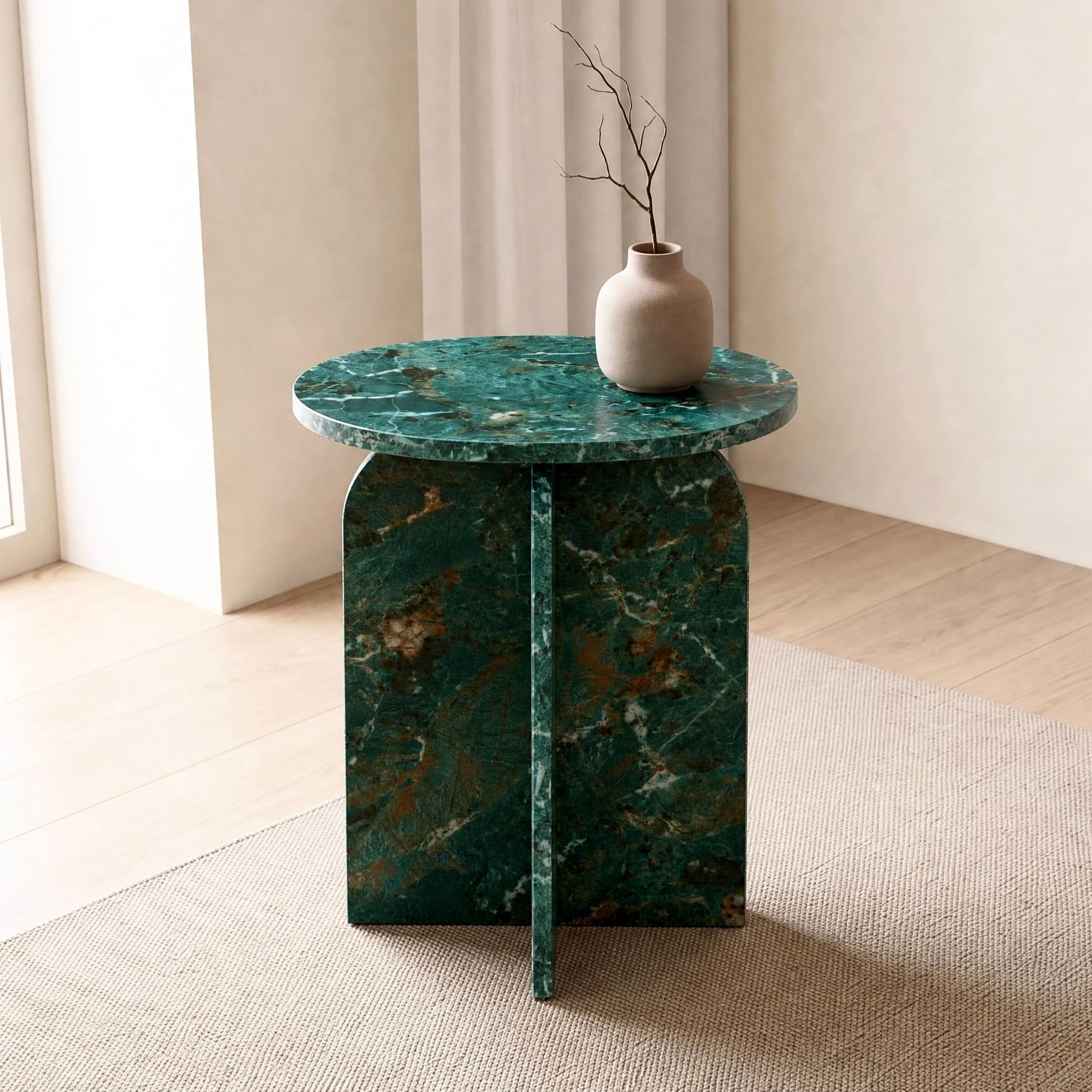 Arco Side Table – Green Pandora | Round