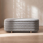 Ripple Ottoman – Dove | Velvet