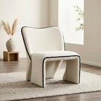 Zola Accent Chair – Sherpa Fleece | White