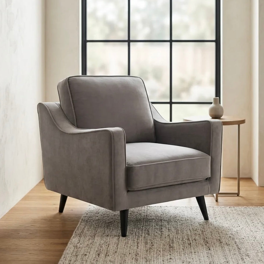 Daffy Armchair – Mink | Velvet