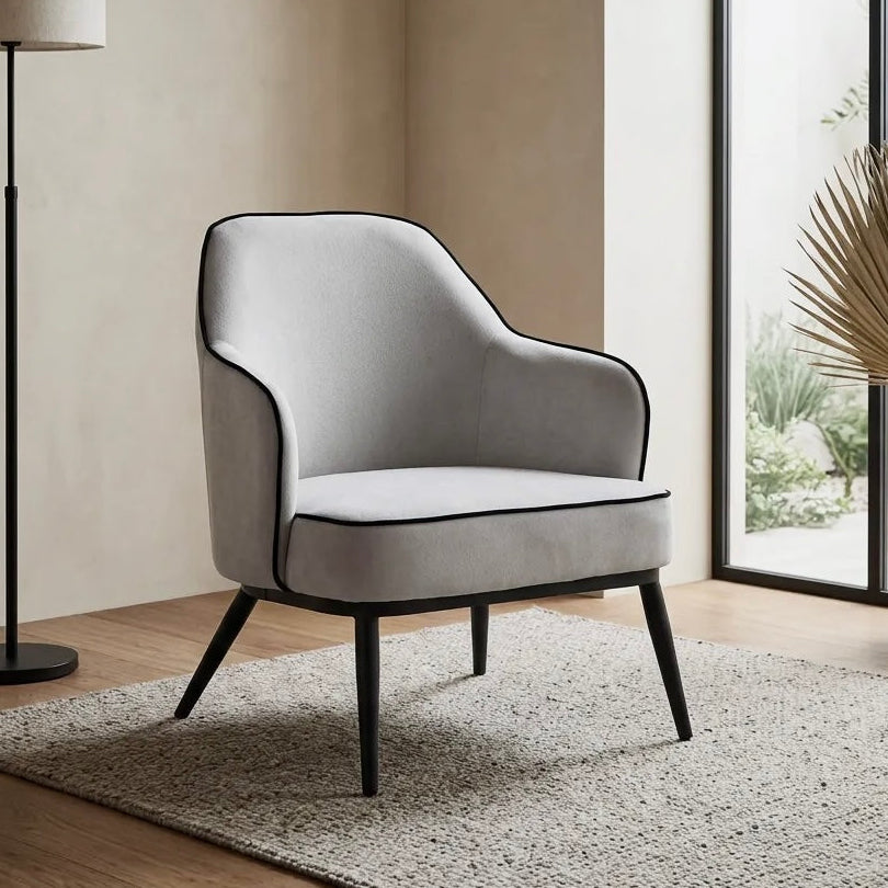 Karoll Accent Chair – Linen | Grey