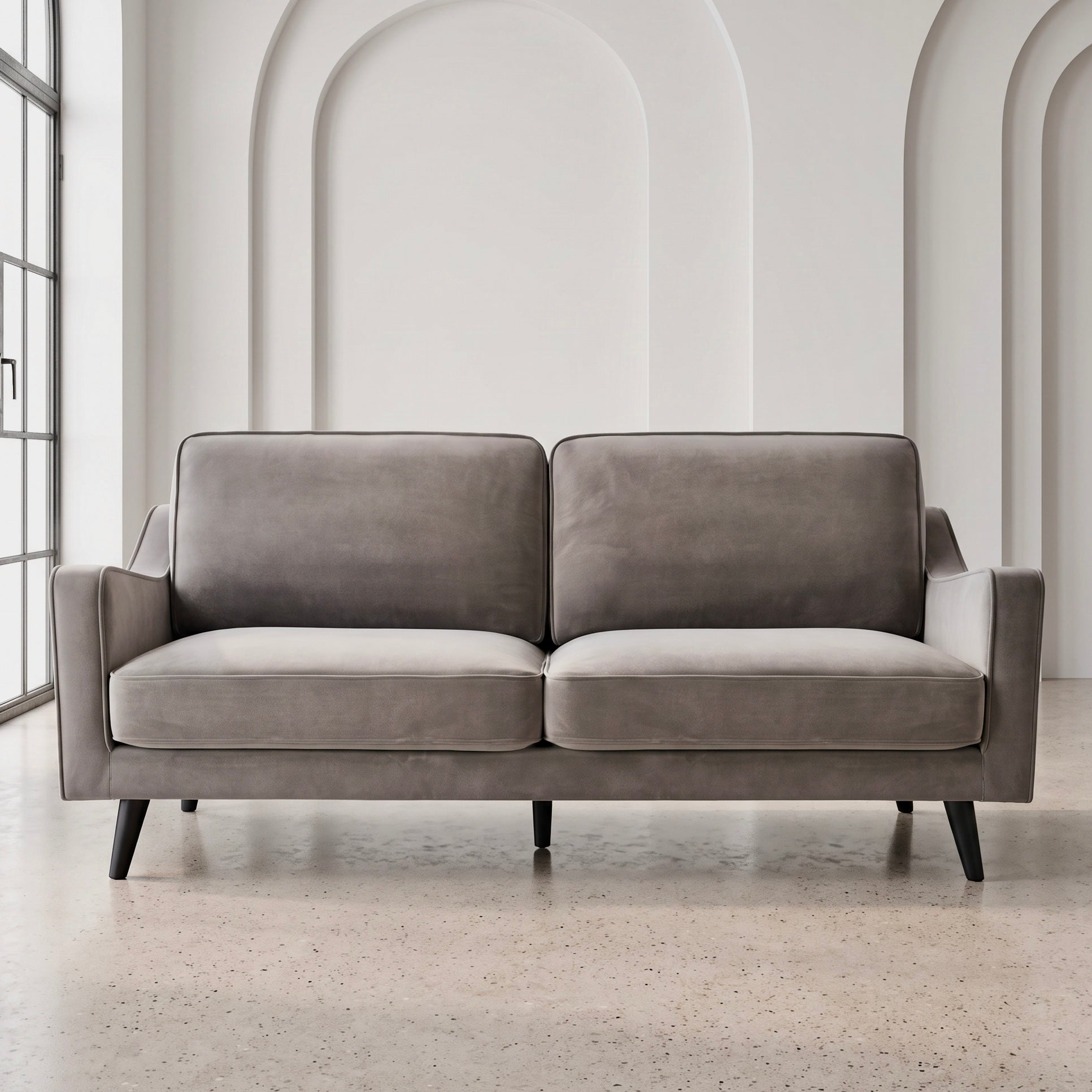 Daffy Sofa – Mink Velvet | 2.5 Seater