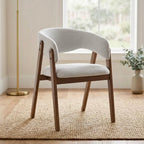 Riverton Boucle Dining Chair – Light Grey