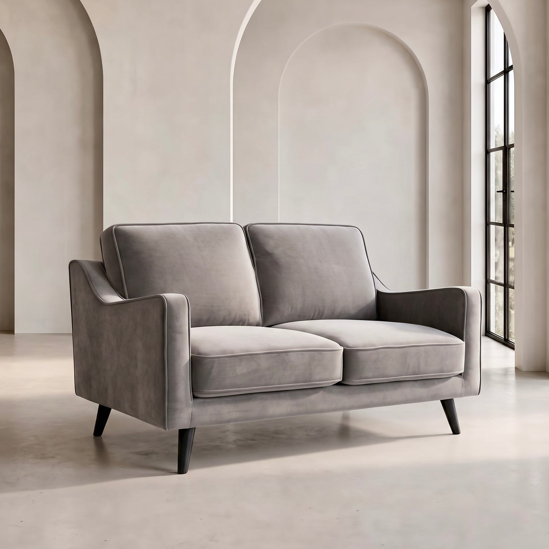 Daffy Sofa – Mink Velvet | 2 Seater