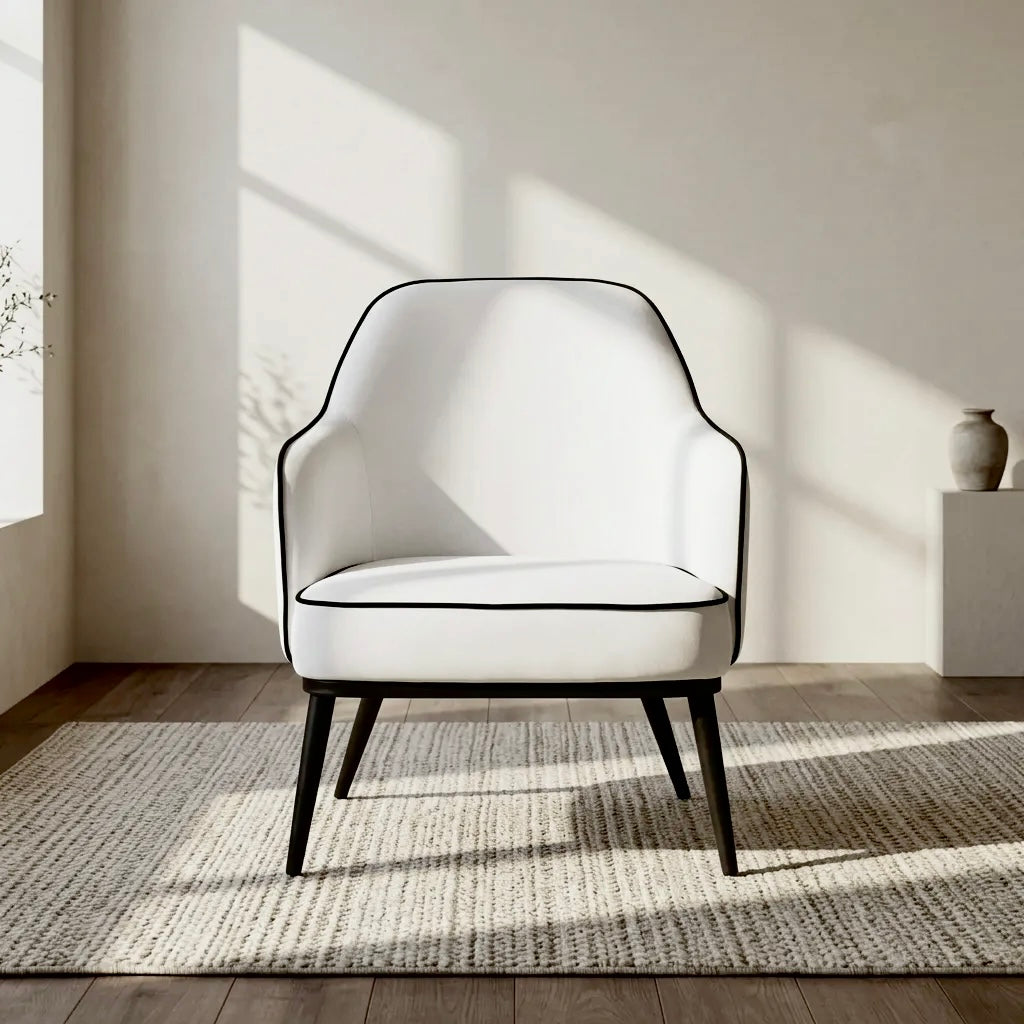 Karoll Accent Chair – Linen | Cream