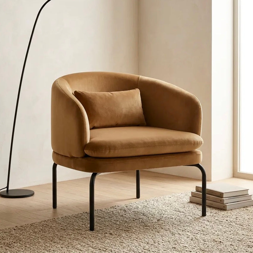 Vivien Accent Chair – Velvet | Caramel