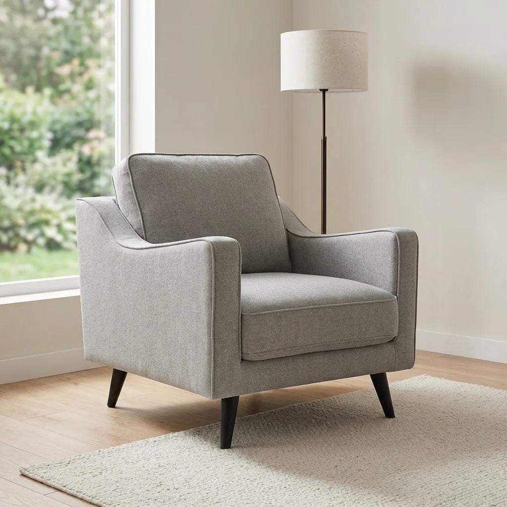 Daffy Armchair – Greige | Velvet