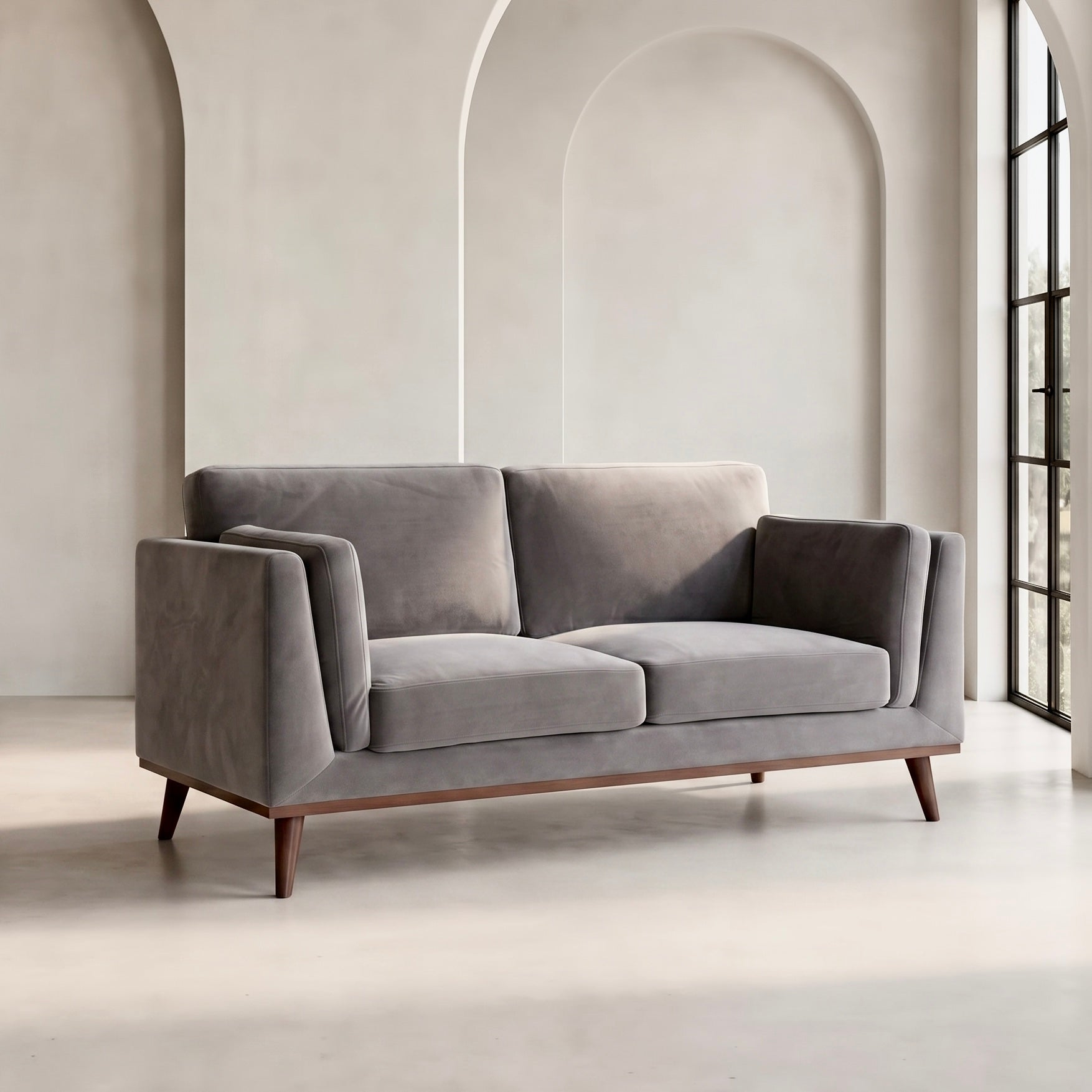 Mickey Sofa – Stone Grey | 2 Seater