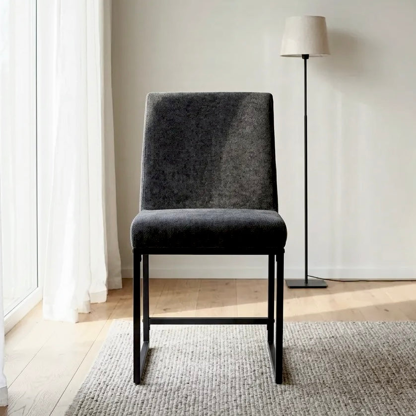 Bralan Dining Chairs – Set of 2 | Dark Grey