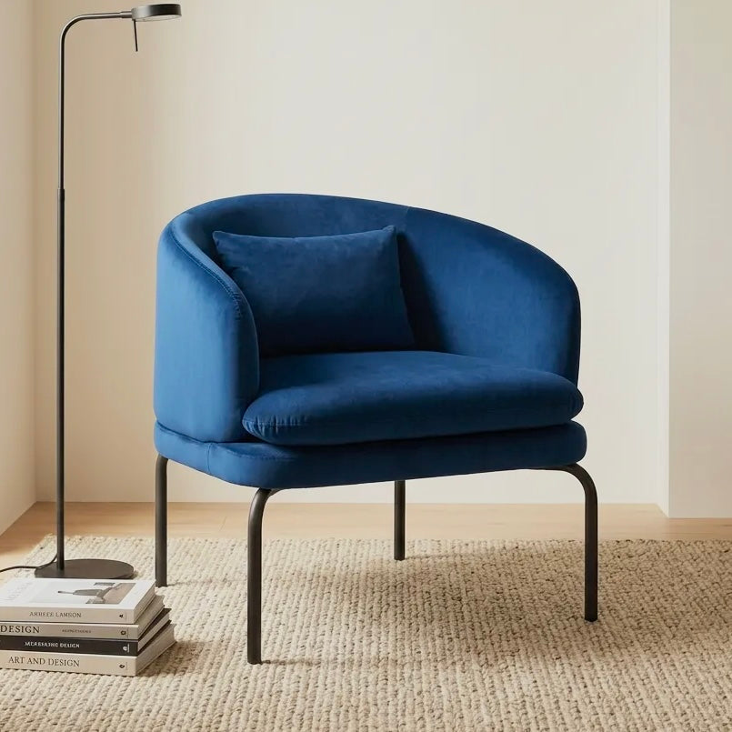 Vivien Accent Chair – Velvet | Navy