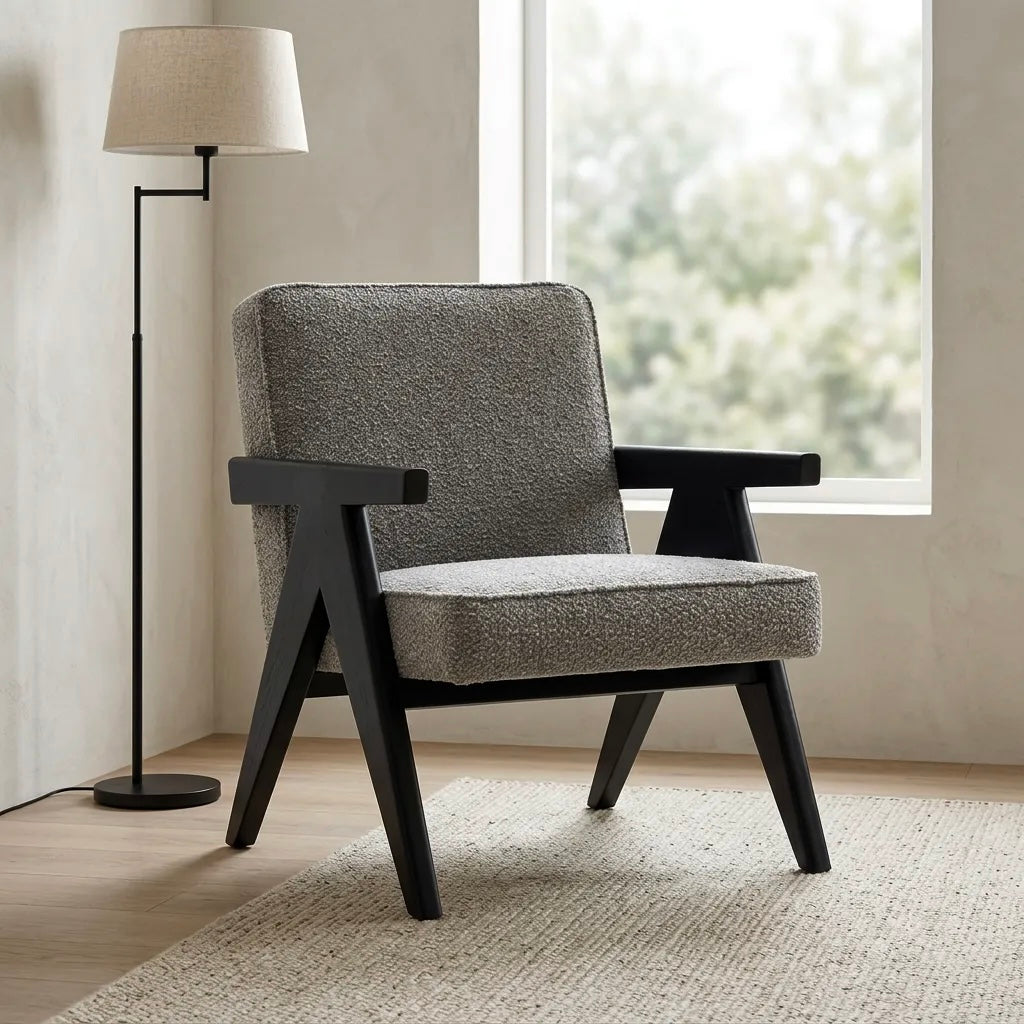 Ross Armchair – Cologne Dove | Boucle