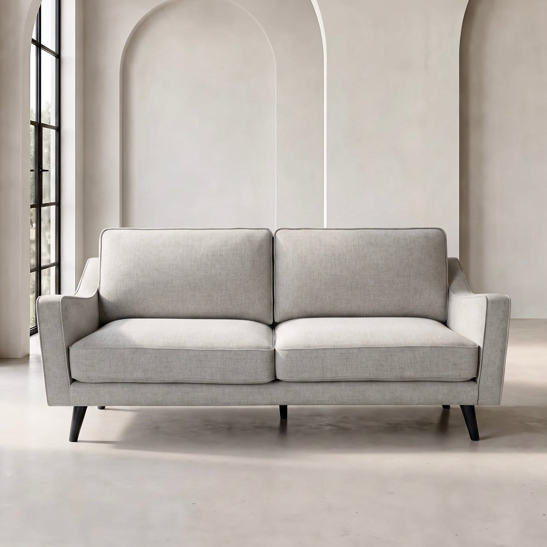 Daffy Sofa – Greige Linen | 2.5 Seater