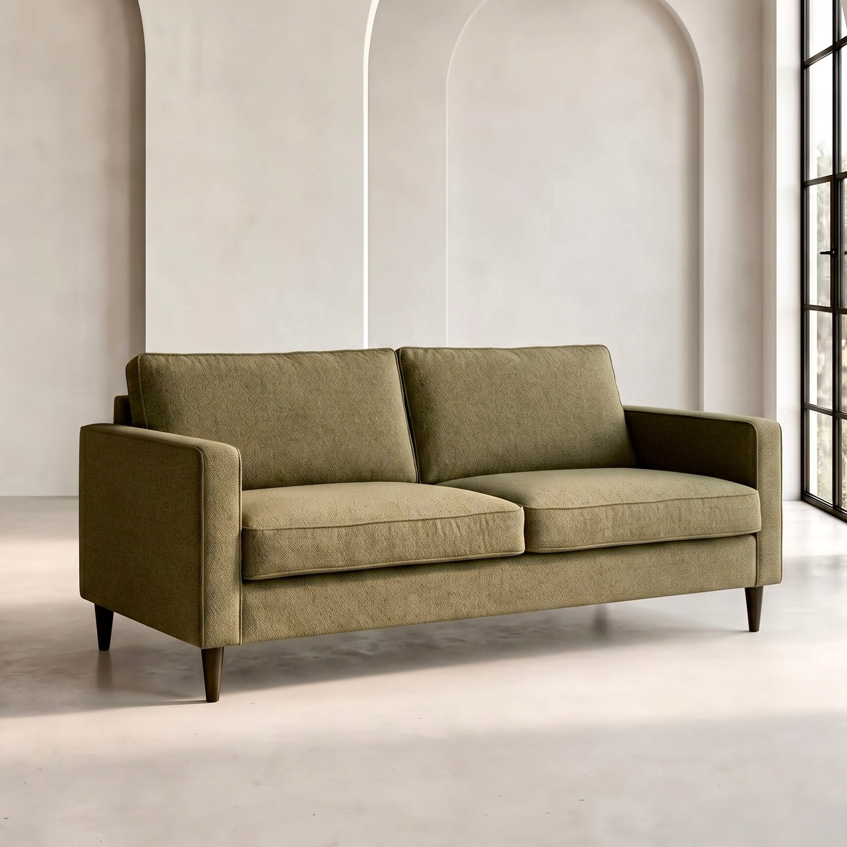 Emma Sofa – Olive | 3 Seater