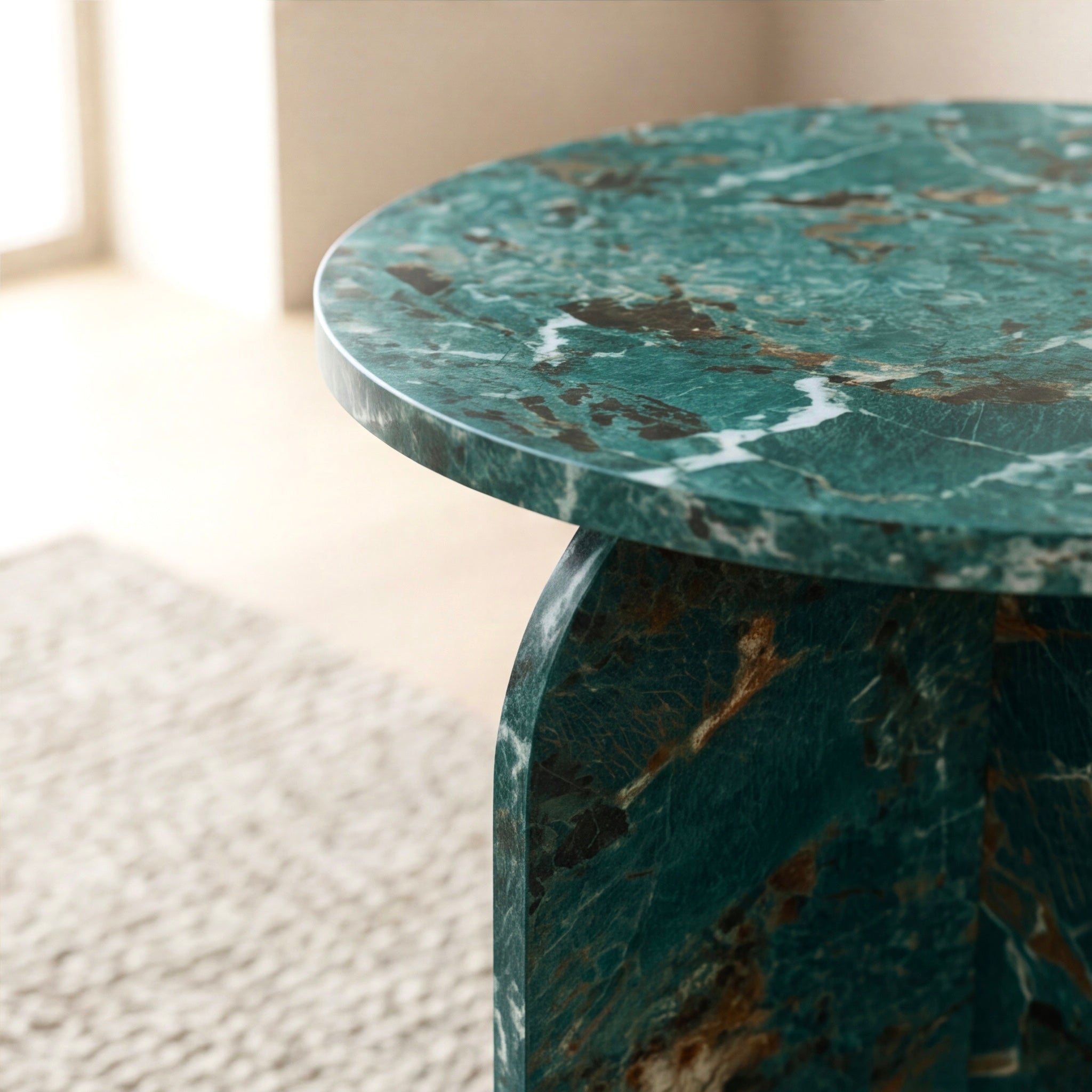 Arco Side Table – Green Pandora | Round
