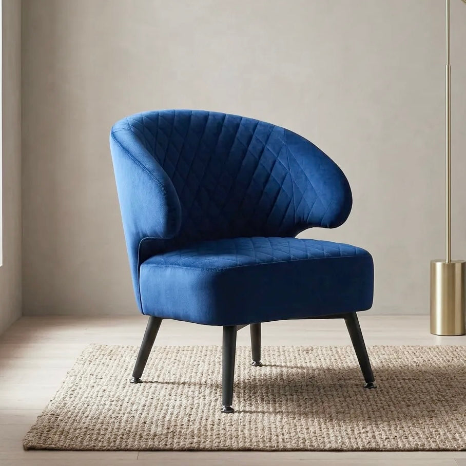Gemma Accent Chair – Velvet | Navy