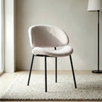 Wexley Boucle Dining Chairs – Set of 4 | Cream