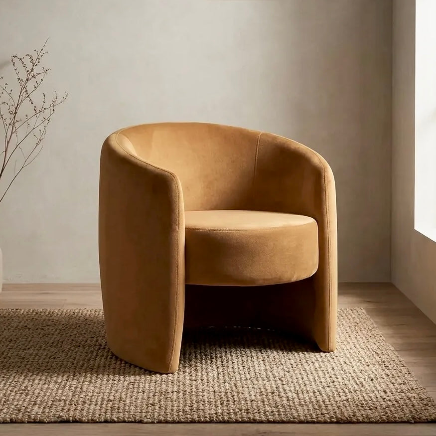 Dylan Accent Chair – Velvet | Caramel