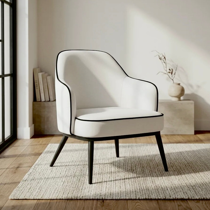 Karoll Accent Chair – Linen | Cream