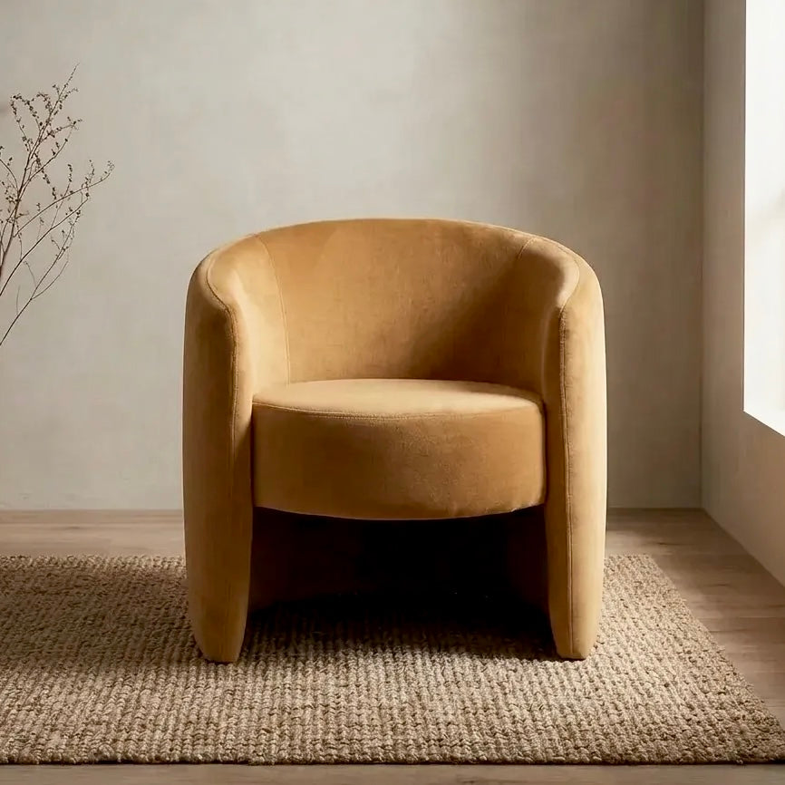 Dylan Accent Chair – Velvet | Caramel