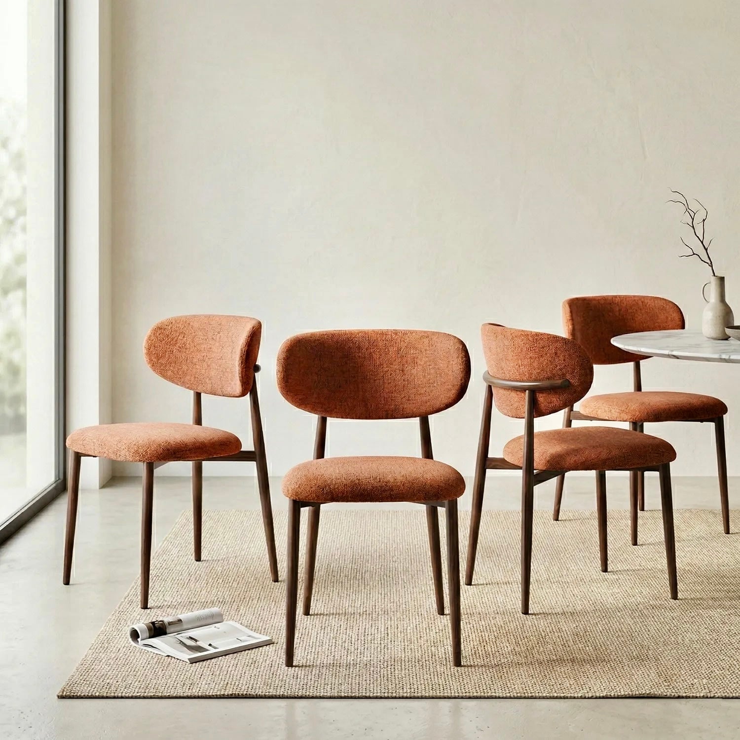 Almos Dining Chairs – Set of 4 | Burnt Orange