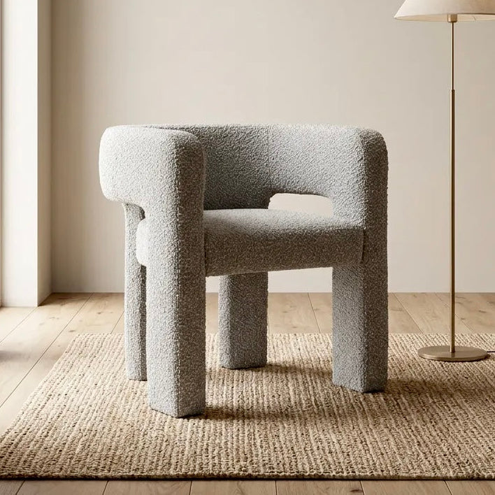 Crescent Chair – Dove | Boucle