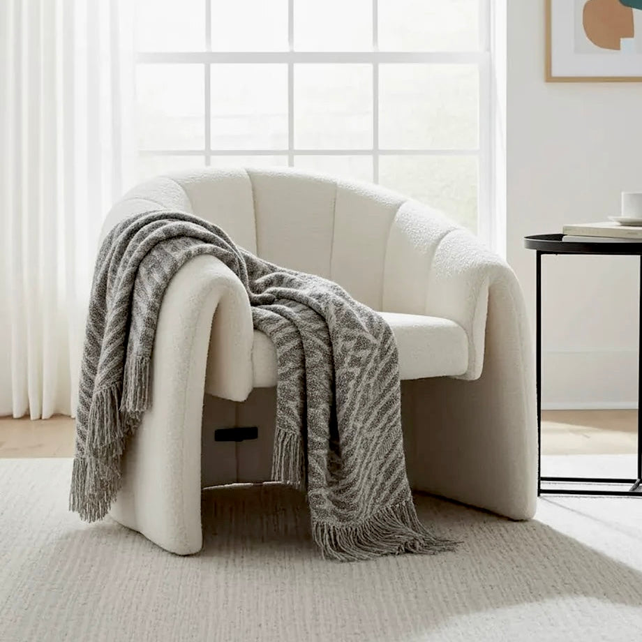 Taylor Accent Chair – Textured | White