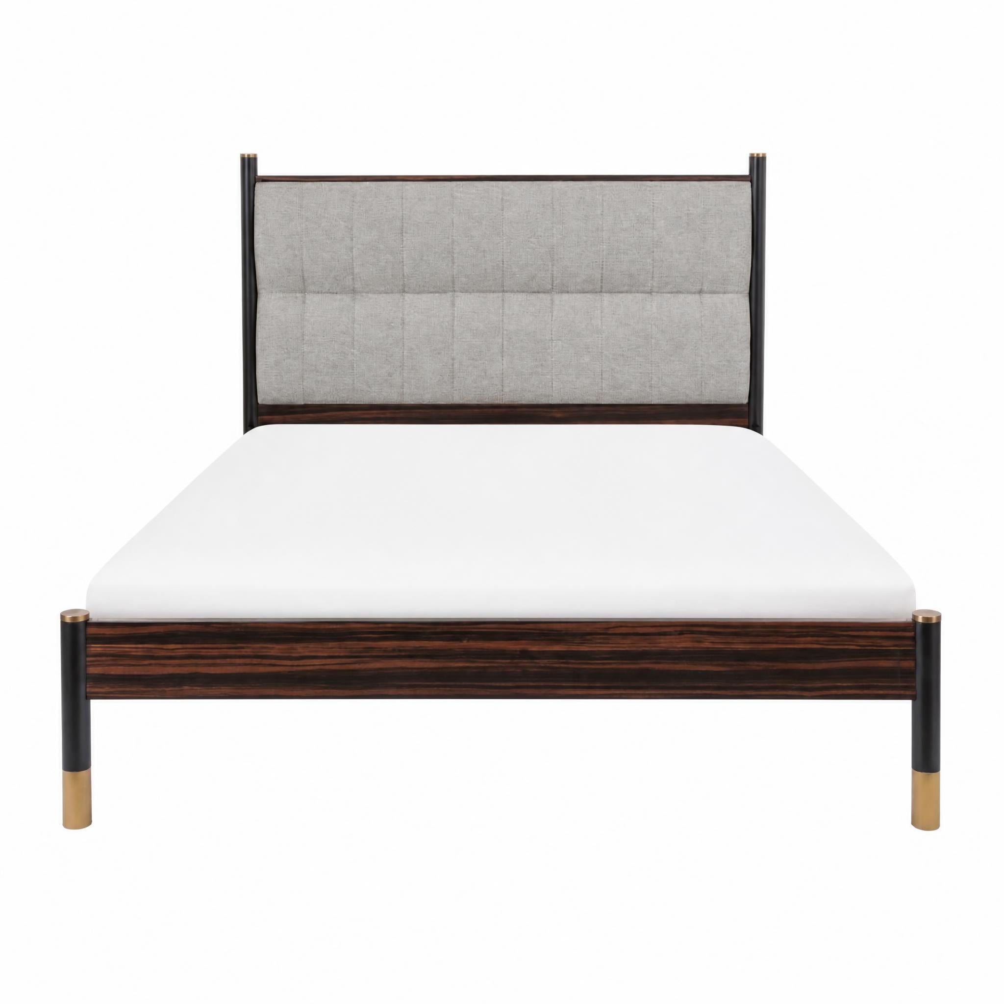 Bali Bedframe – Ebony | Grey Weave