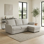 Velin Corner Sofa Bed (Storage) – 3 Seater | Beige