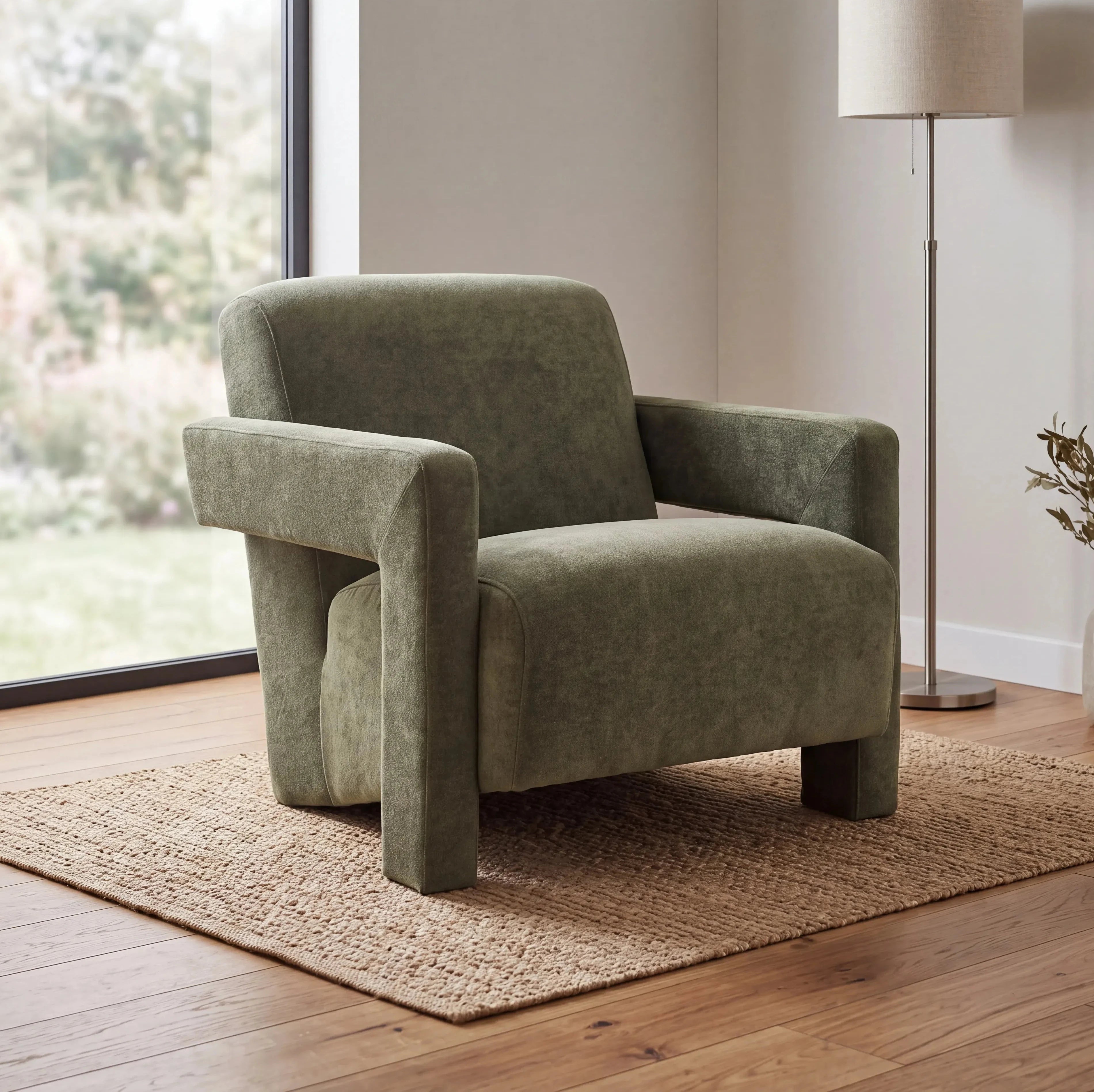 Apex Armchair – Olive | Soft Weave